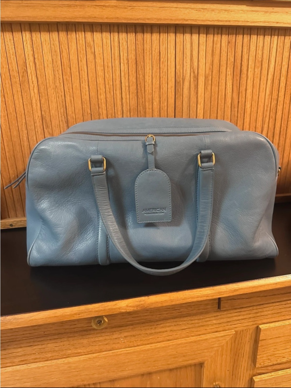 American Leather Co Weekender Bag Real Leather